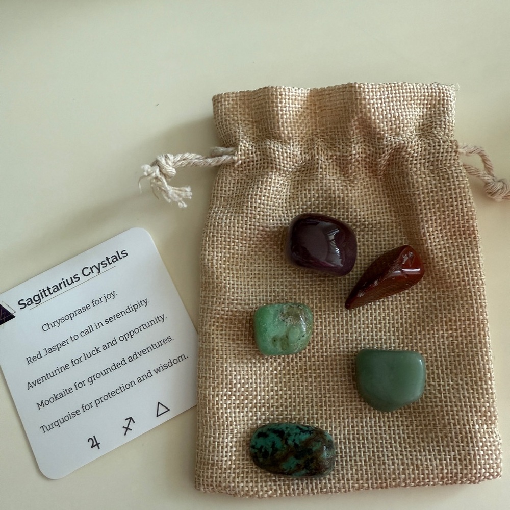 Sagittarius Crystals Set with Pouch